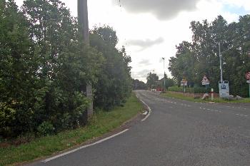 Looking towards Hulluch along the D39 and the site of the Gordons encounter - seen in July 2009